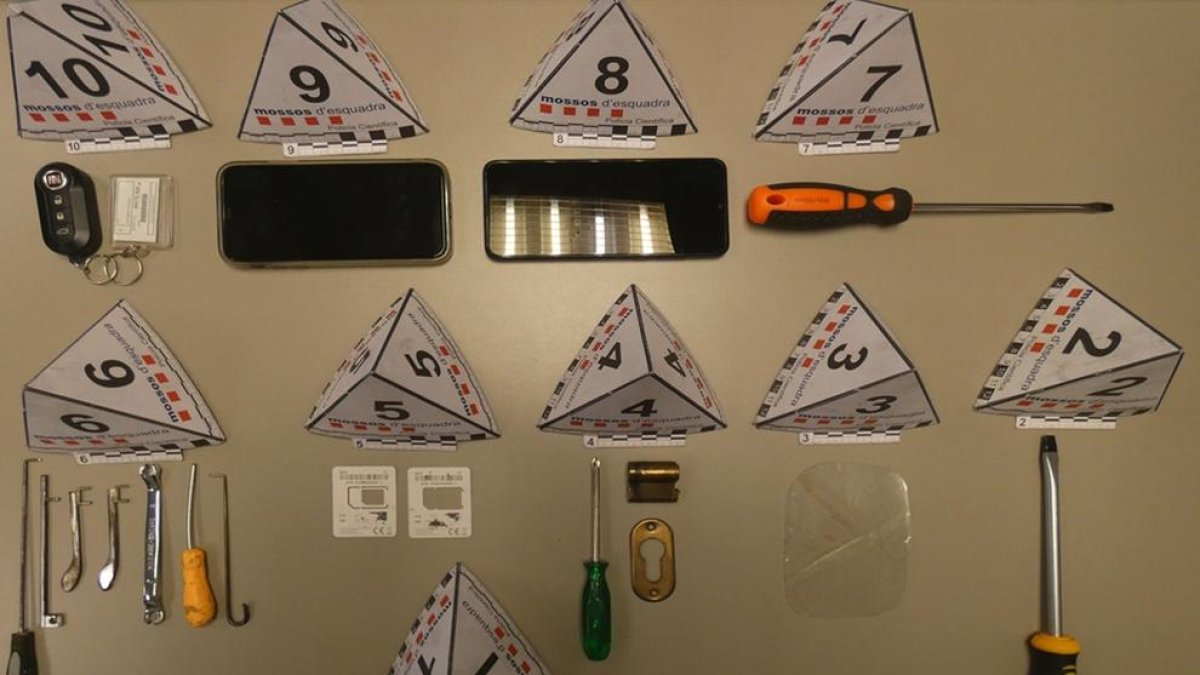 Material intervengut pels Mossos d'Esquadra