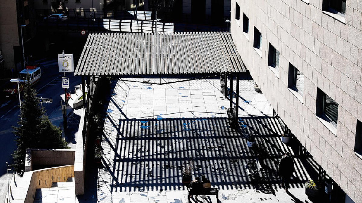 Entrada del departament de salut mental de l'hospital Nostra Senyora de Meritxell.