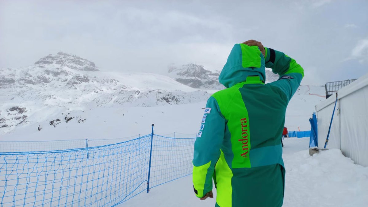 Cande Moreno, ahir a Zermatt-Cervinia.