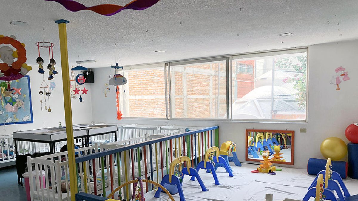 La sala d'una llar d'infants.