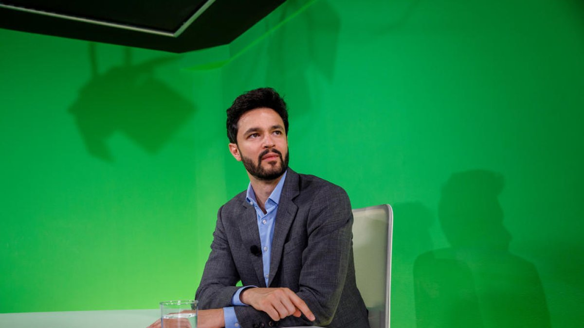 El president del grup parlamentari de Concòrdia, Cerni Escalé, durant l'entrevista al programa 'Parlem-ne'.