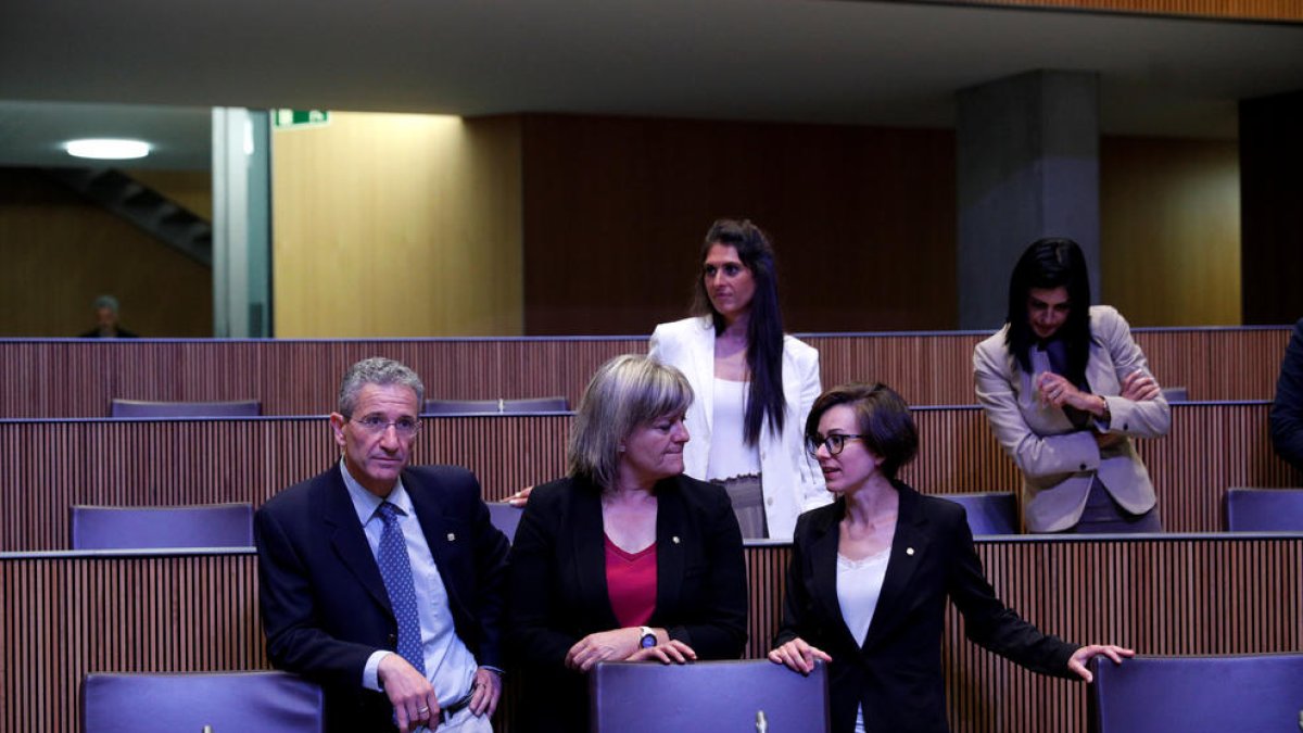 Consellers de diversos grups parlamentaris en una sessió del Consell.