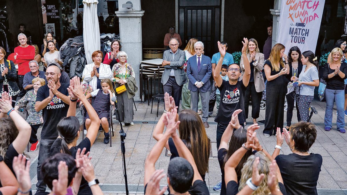 Helena Mas i Josep Carreras durant una de les actuacions.