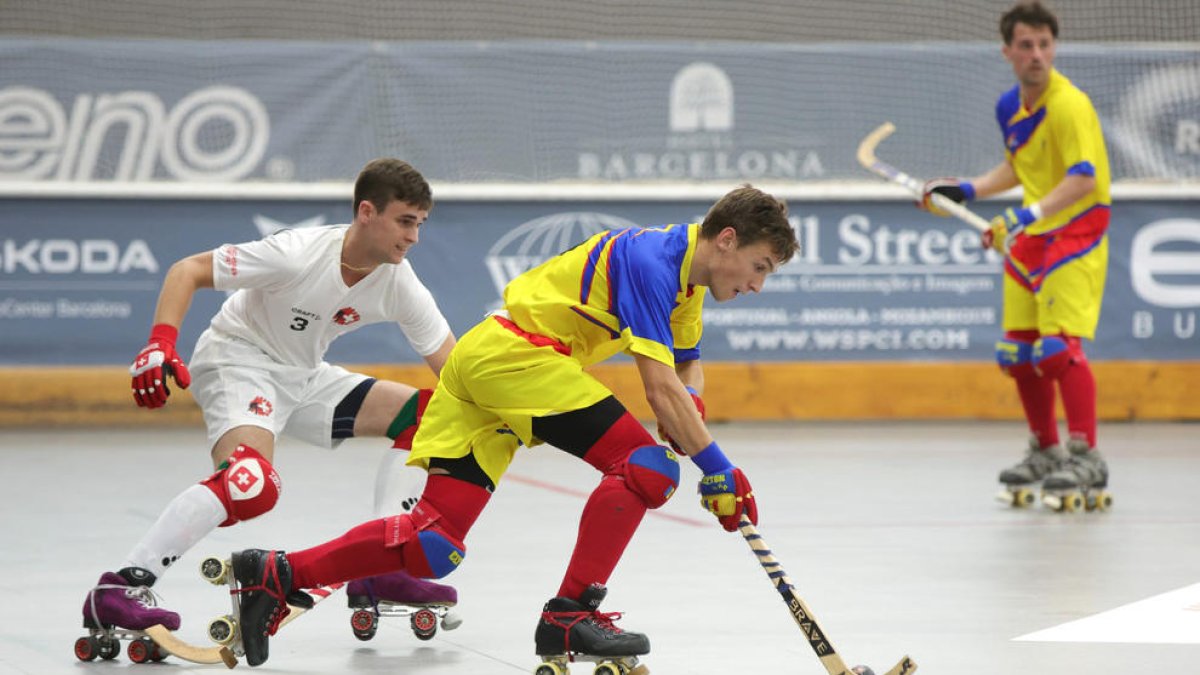 Un instant del partit d'ahir.