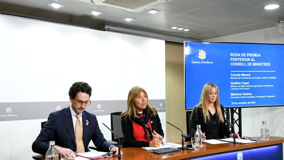 Roda de premsa posterior al consell de ministres.