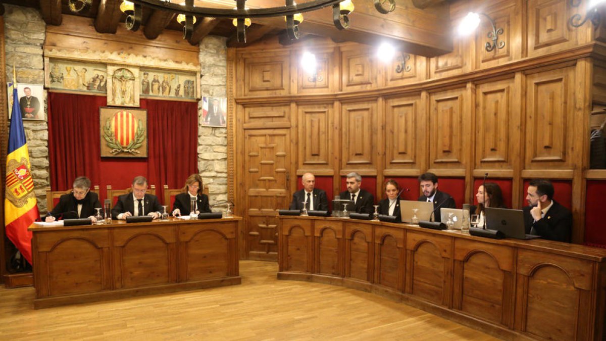 Sessió de consell de comú celebrada ahir.