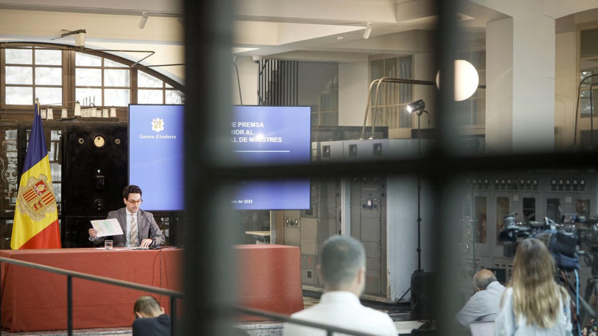 El ministre portaveu, Guillem Casal, va explicar ahir la nova iniciativa sobre la Llei d'economia circular.