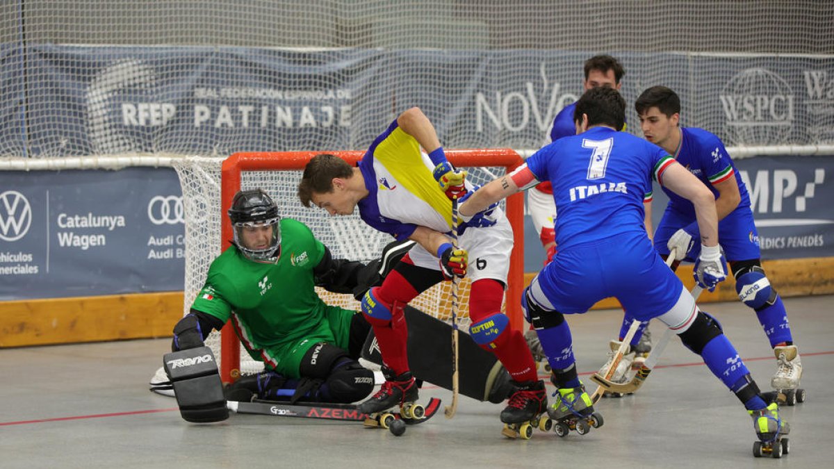 Un instant del partit d'ahir.