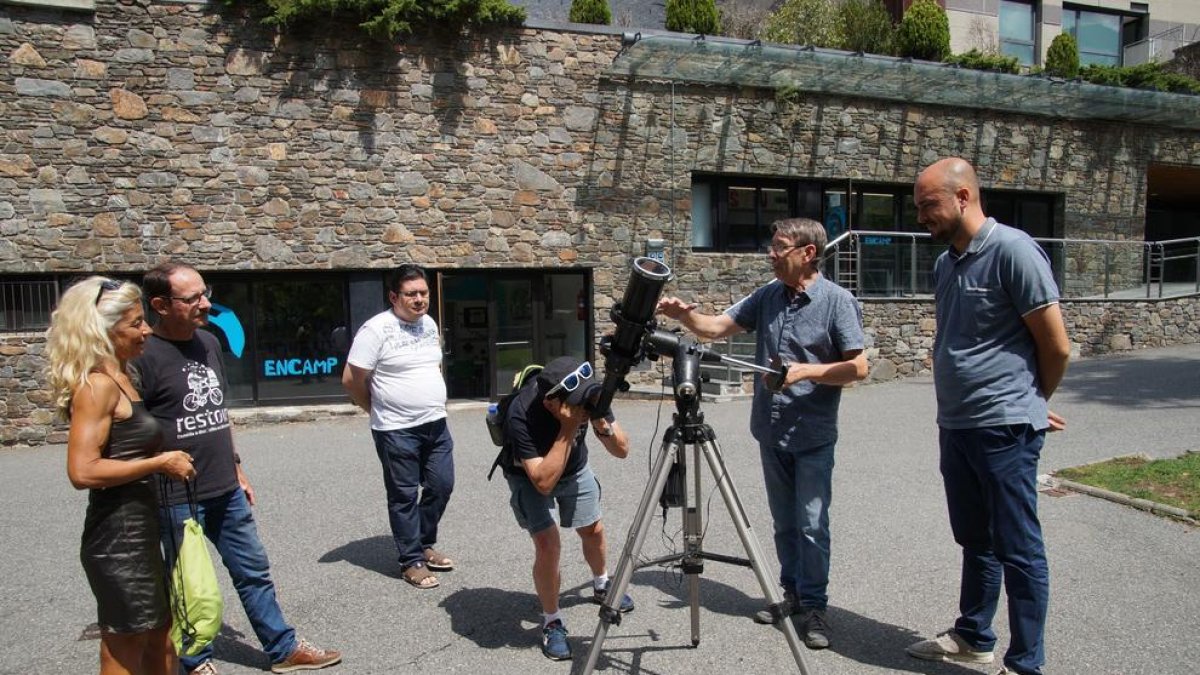 Observació del sol aquest matí a Encamp