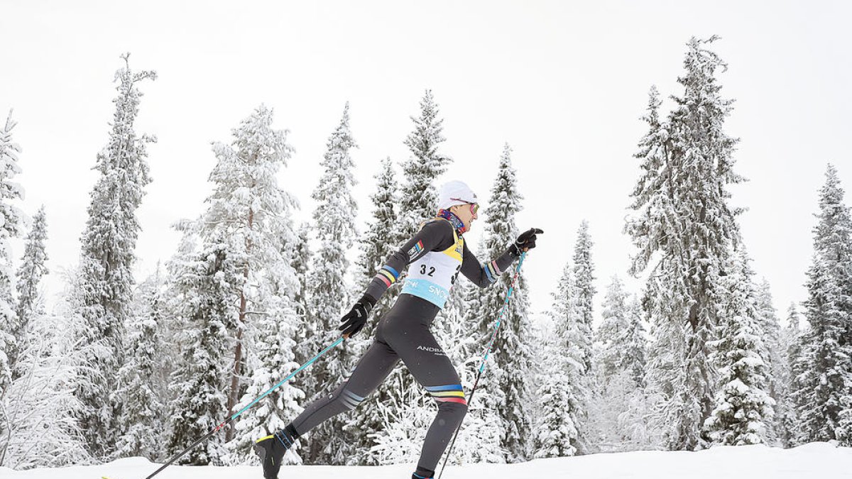 Irineu Esteve, durant la cursa d'ahir.