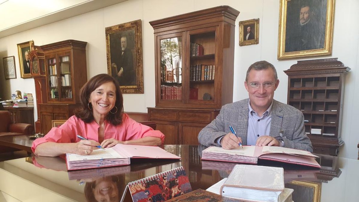Conveni entre el comú de Sant Julià i la Biblioteca Nacional d'Espanya