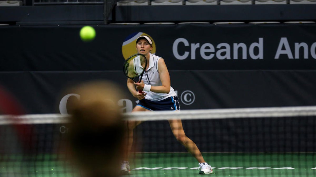 Cristina Bucsa va caure eliminada en el partit d'ahir.