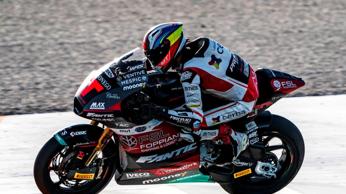 Cardelús, durant el test d'ahir a Xest.