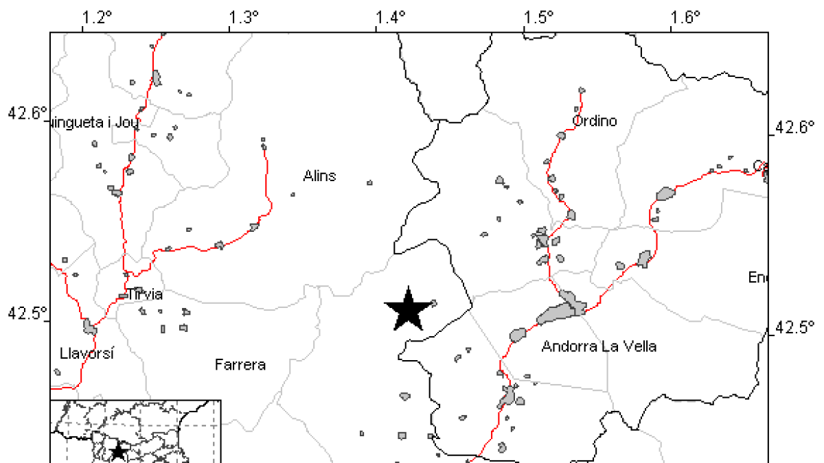 El sisme de magnitud 2,2 ha tingut l'epicentre a l'Alt Urgell