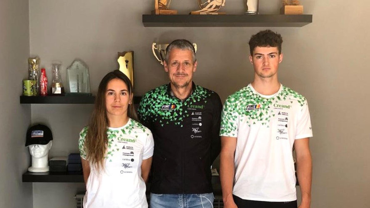 Maeva Estevez, Carles Visa i Mario da Cruz.