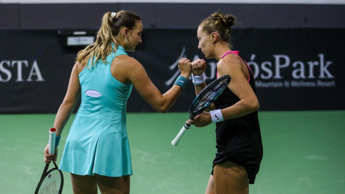 Vicky Jiménez Kasintseva i la rusa Alina Charaeva al Creand Andorra Open