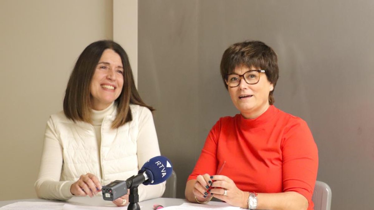 Anna Garcia i Gemma Bofarull en la presentació de la candidatura escaldenca