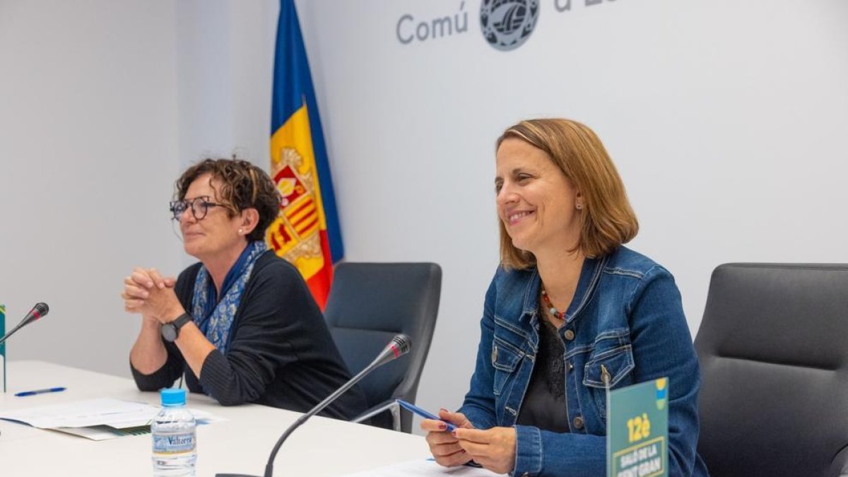 Presentació del saló, ahir al comú.