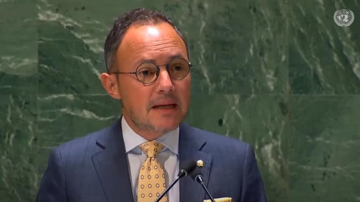El cap de Govern durant el discurs a l'Assemblea General de les Nacions Unides