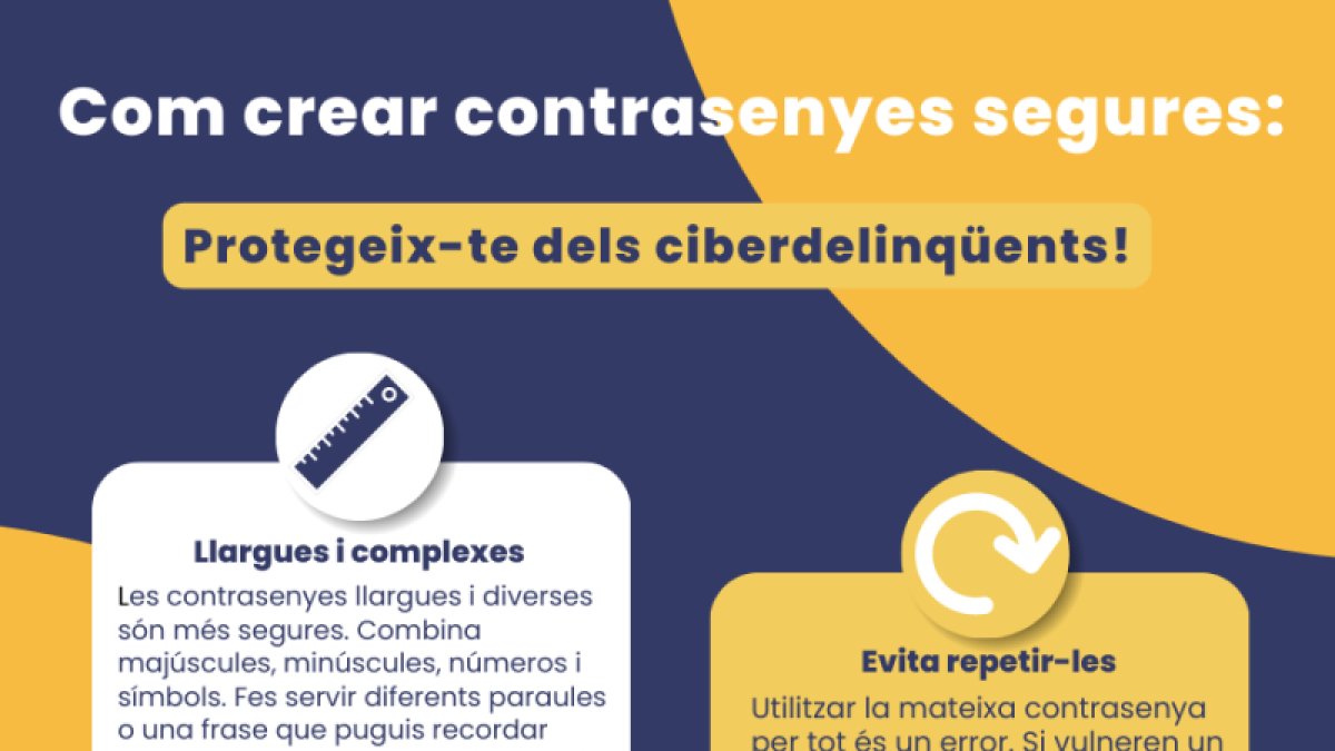 Deu consells per crear contrasenyes segures