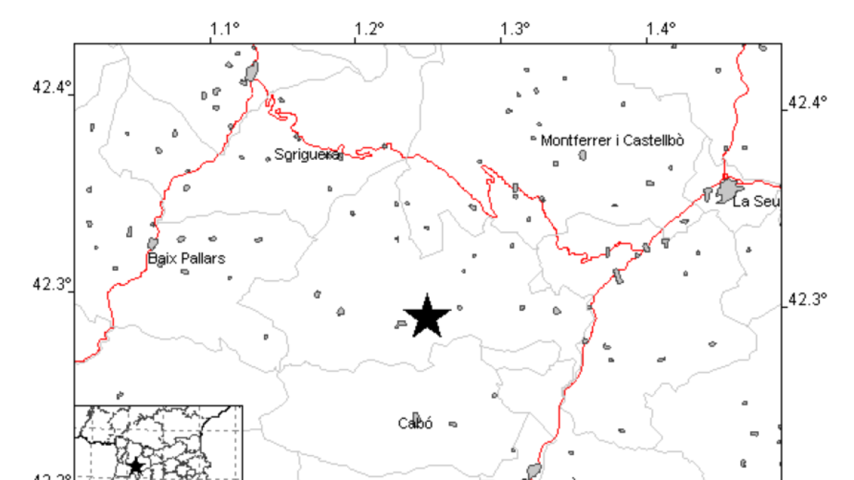 Terratrèmol al municipi de les Valls d'Aguilar