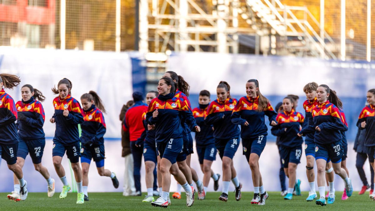 La selecció va fer ahir l'últim entrenament a l'Estadi Nacional.