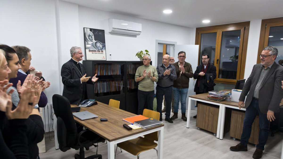 El copríncep episcopal Joan-Enric Vives ha visitat les renovades dependències