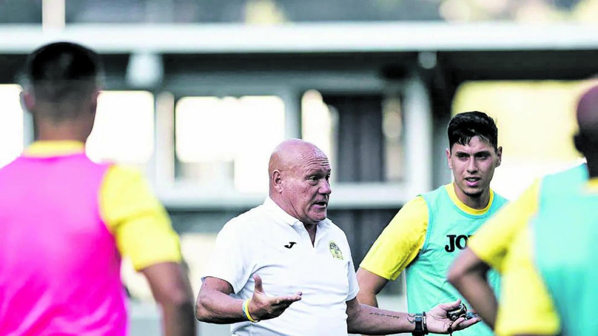 Calderé, en un entrenament.