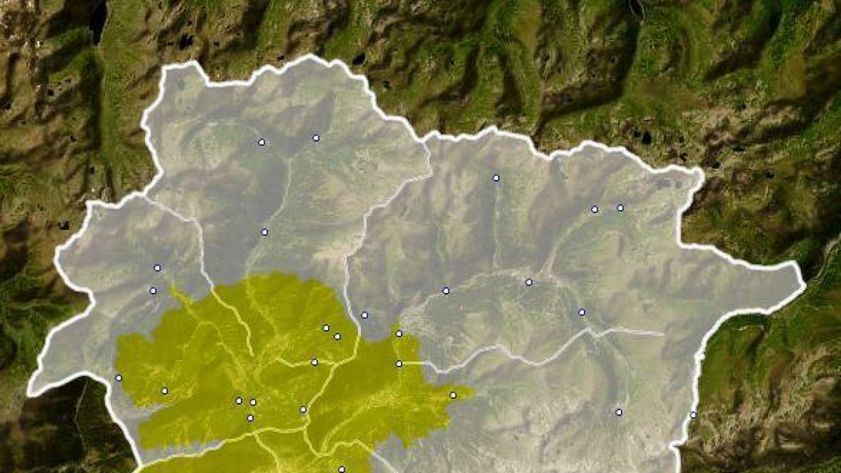 Mapa del risc d'incendis previst per avui
