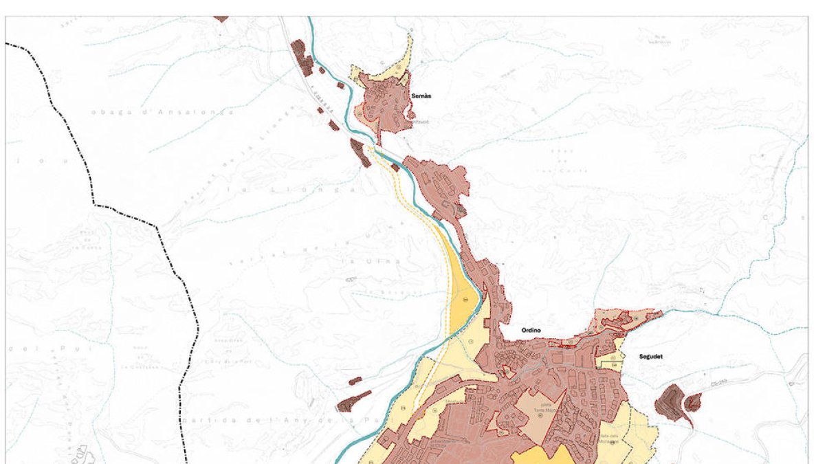 Mapa urbanístic amb la qualificació dels terrenys