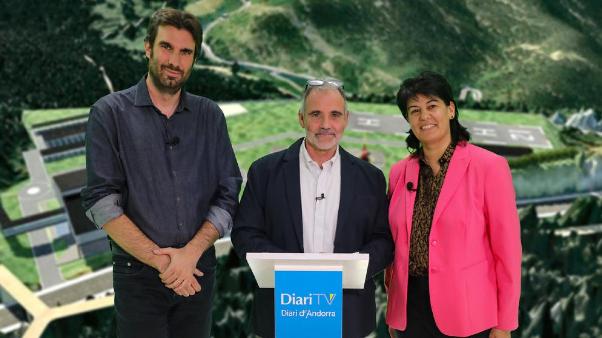 Guillem Forné, a l'esquerra, i Eva Sansa, a la dreta, en el debat de Diari TV.