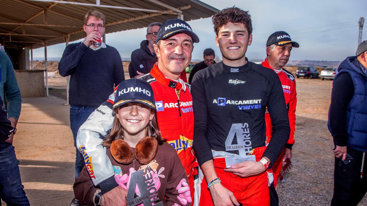 Joan Vinyes, pare i fill, van fer dos podis a Lleida.