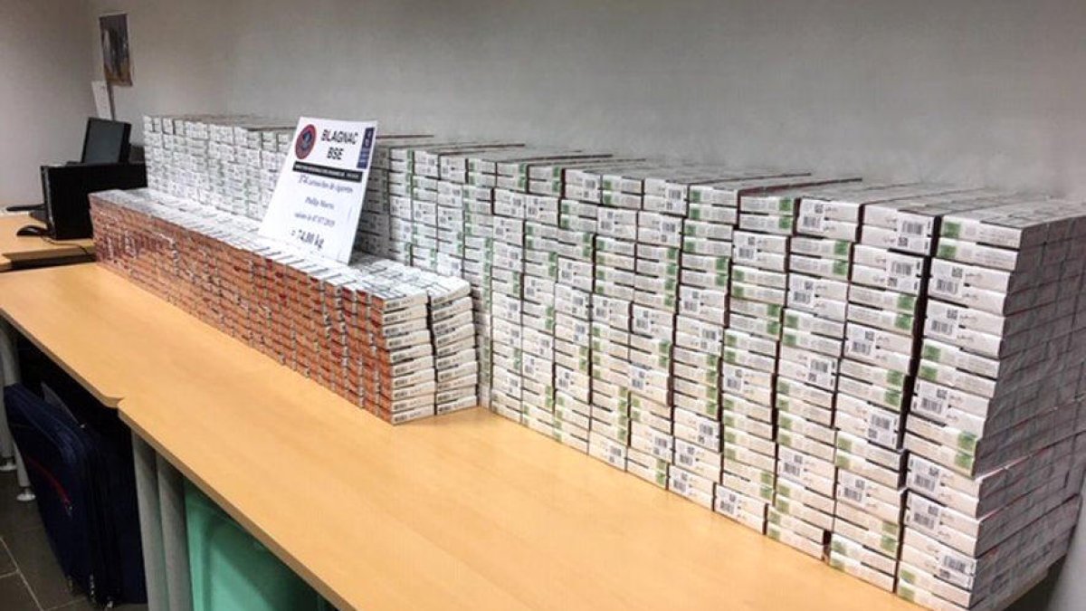 El tabac comissat per la duana francesa.