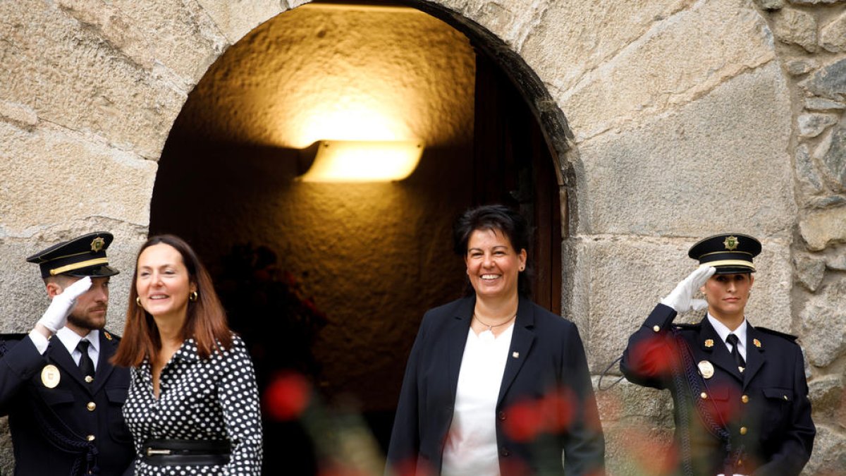 Olga Molné i Eva Sansa, actuals cònsols major i menor de la Massana