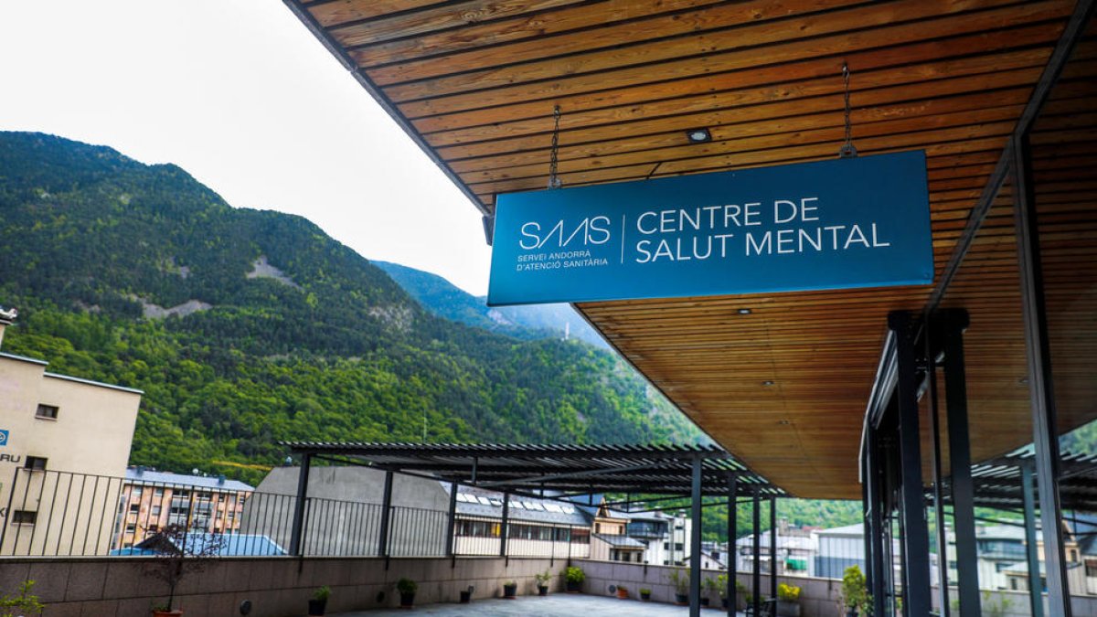 Entrada a l'àrea de salut mental de l'hospital.
