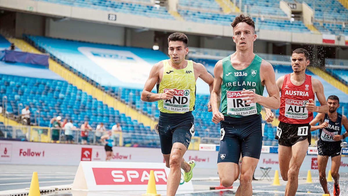 L'atleta Nahuel Carabaña durant una de les proves al Campionat d'Europa de Silèsia (Polònia).