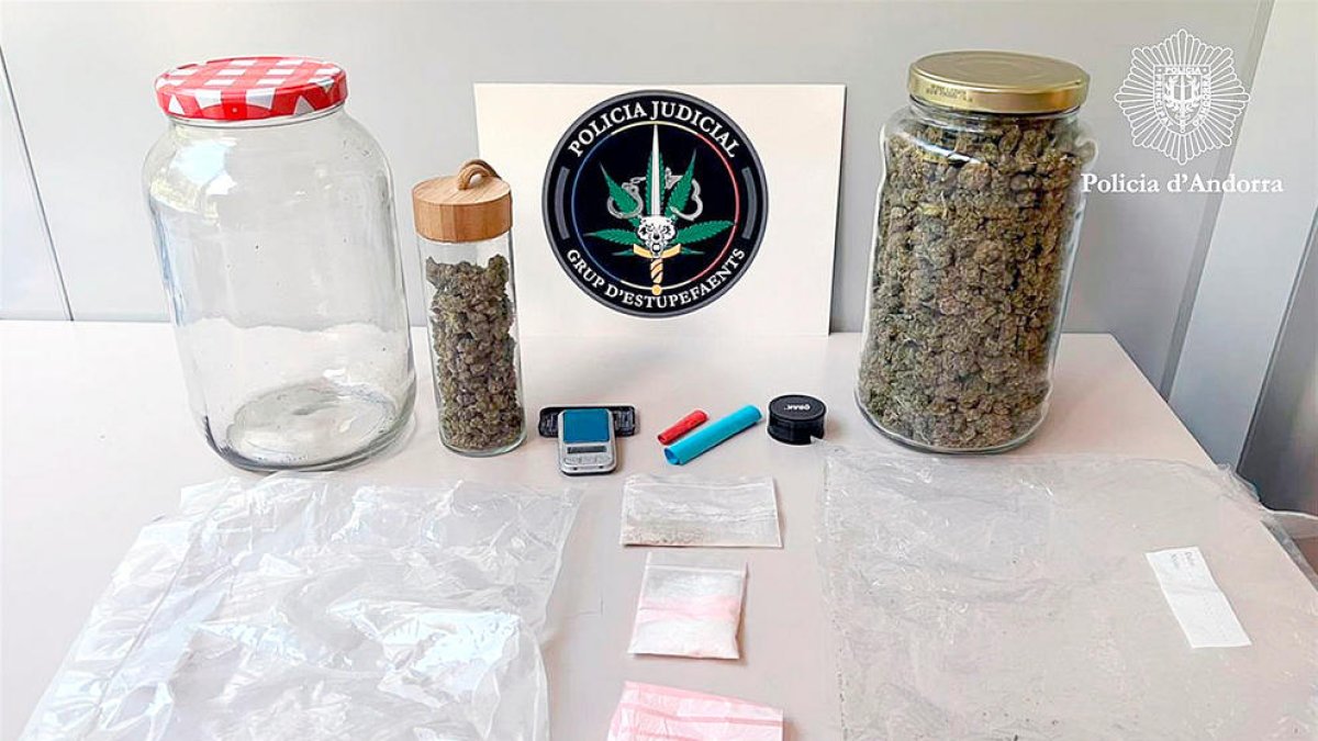 Les substàncies i altres materials trobats al domicili de l'arrestat