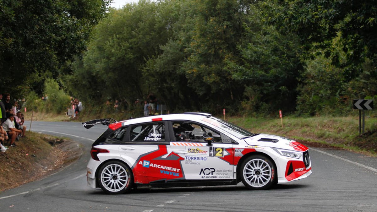 Vinyes i Mercader durant el Ral·li de Ferrol.