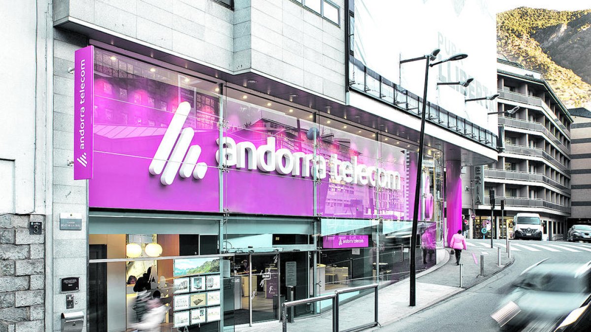 La façana d'Andorra Telecom.