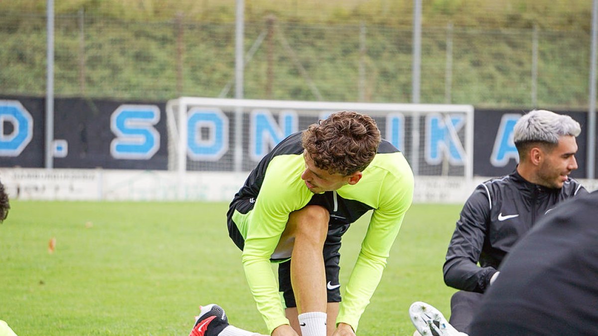 L'Andorra va entrenar ahir al camp del CD Sondika.