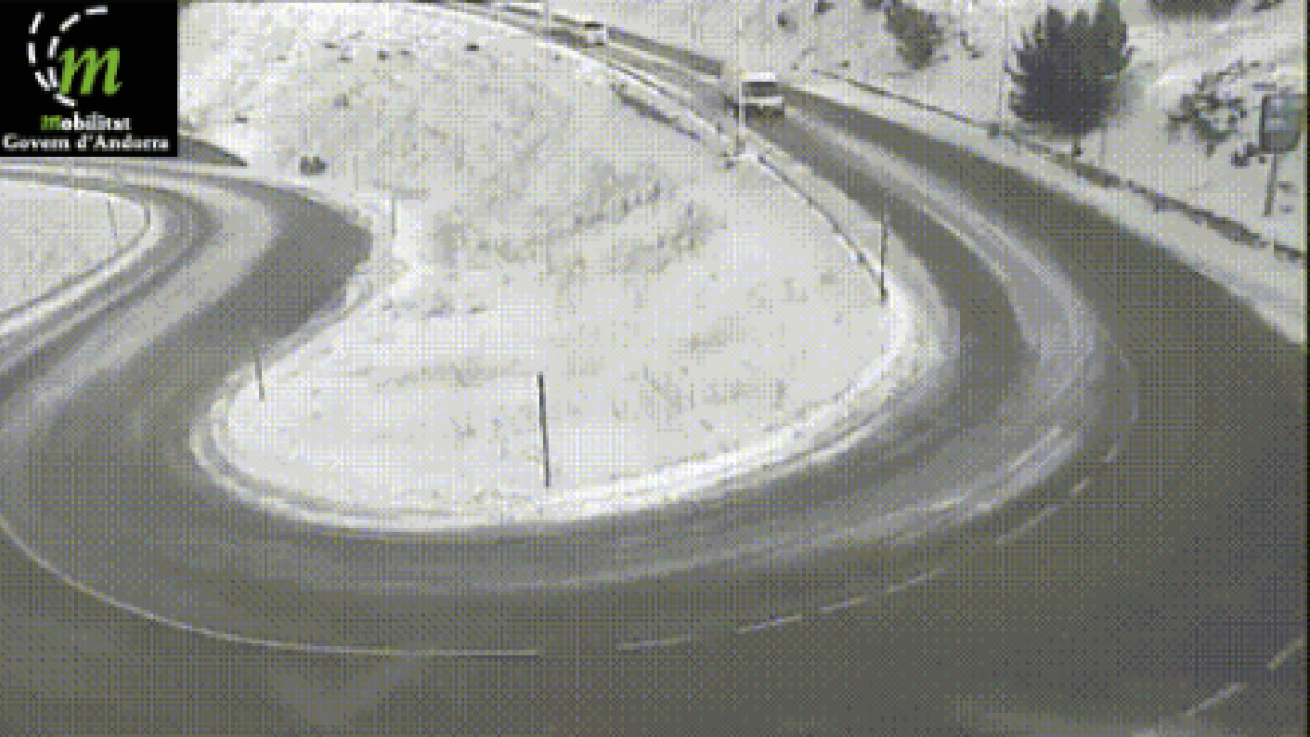 Estat de la carretera general 2, al refugi d'Envalira
