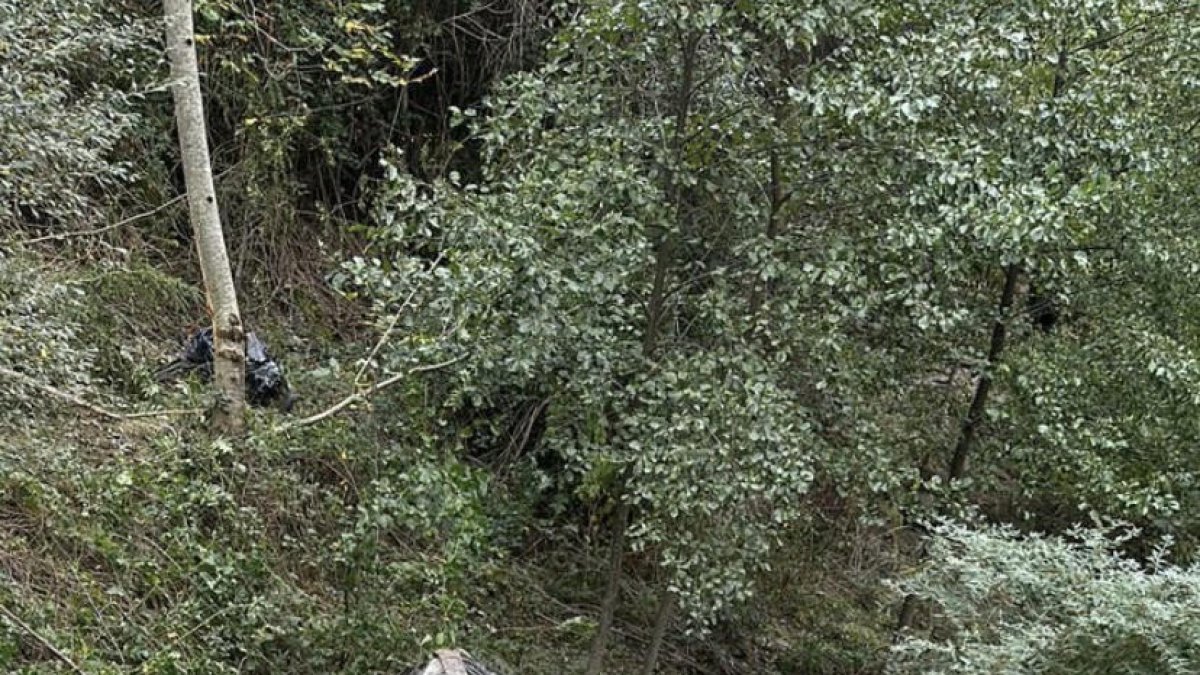 Porche Cayenne accidentat a la carretera del Roc de l'Àliga