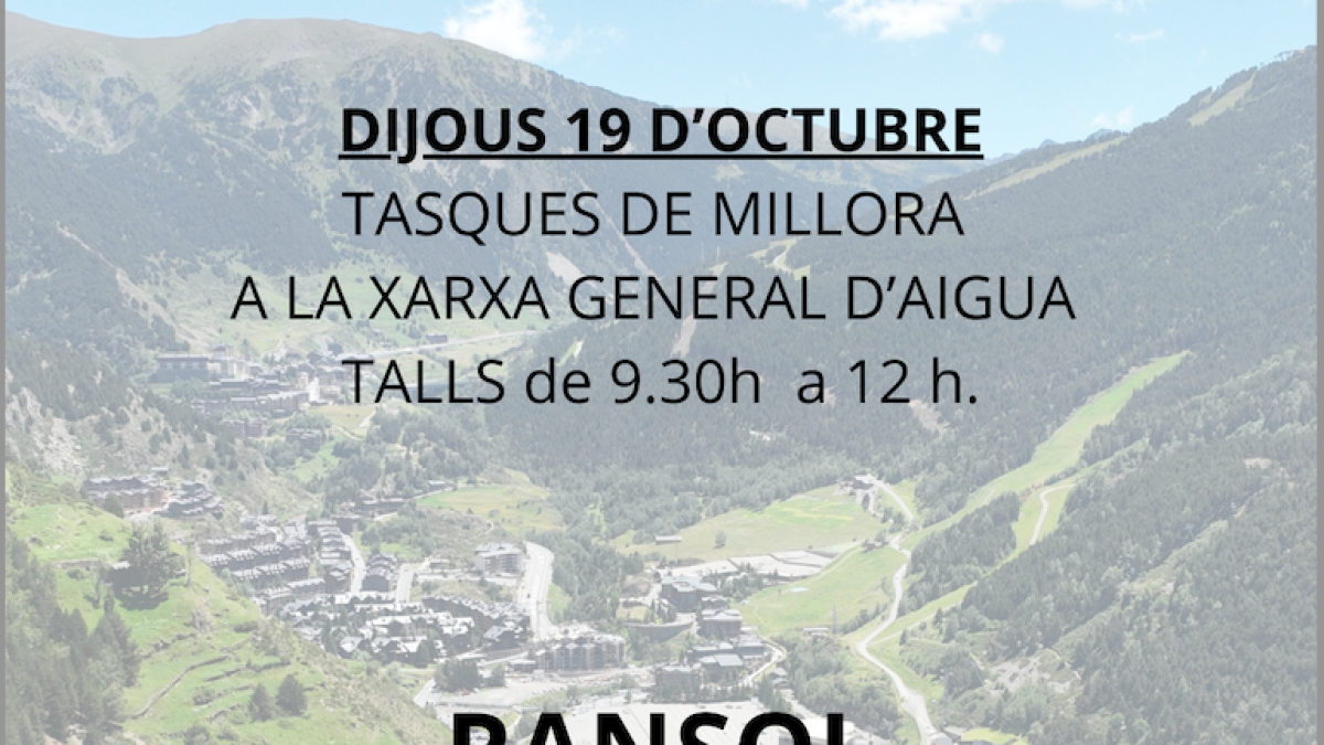 Talls d'aigua a Canillo