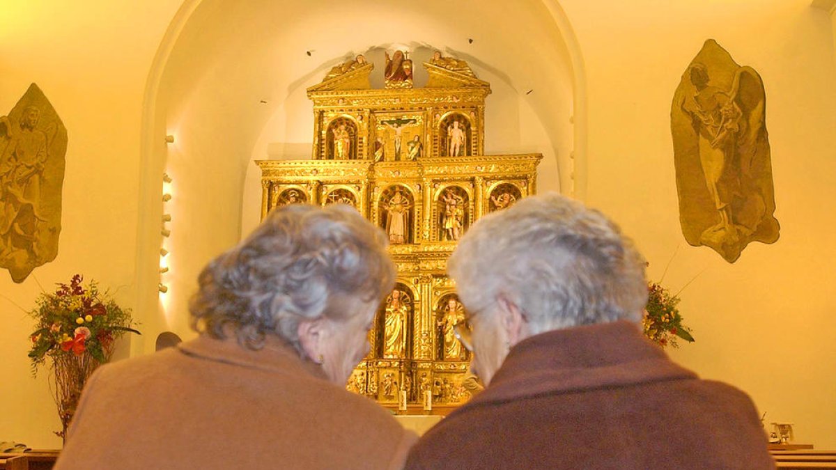 L'interior de l'església després de la rehabilitació.