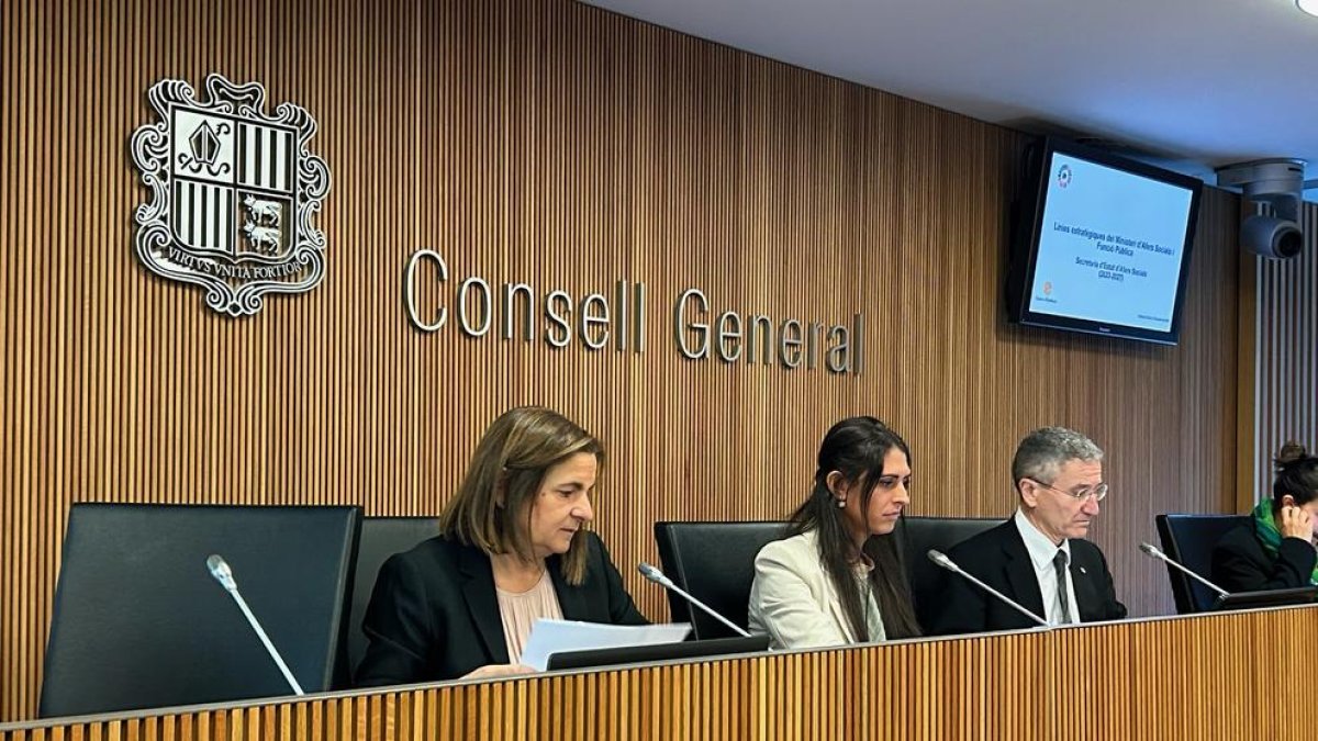 La ministra, Trini Marín, a la comissió legislativa d'Afers Socials