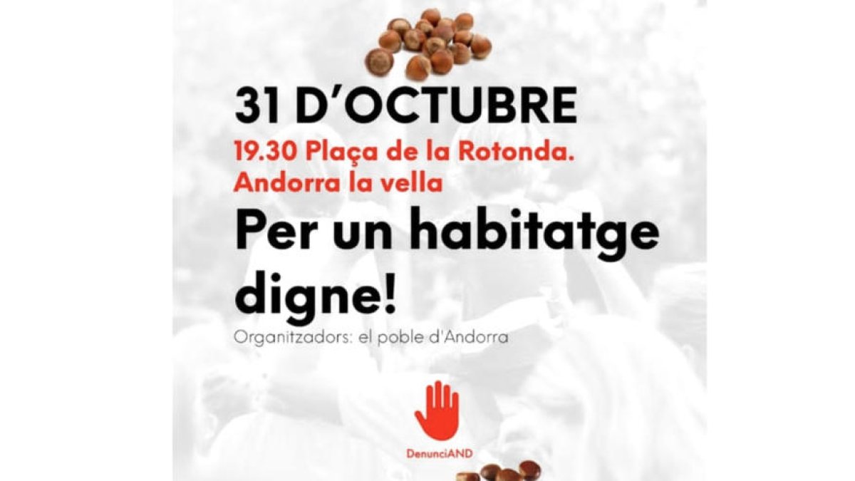 Un dels cartells de reclam per captar gent per a la concentració.
