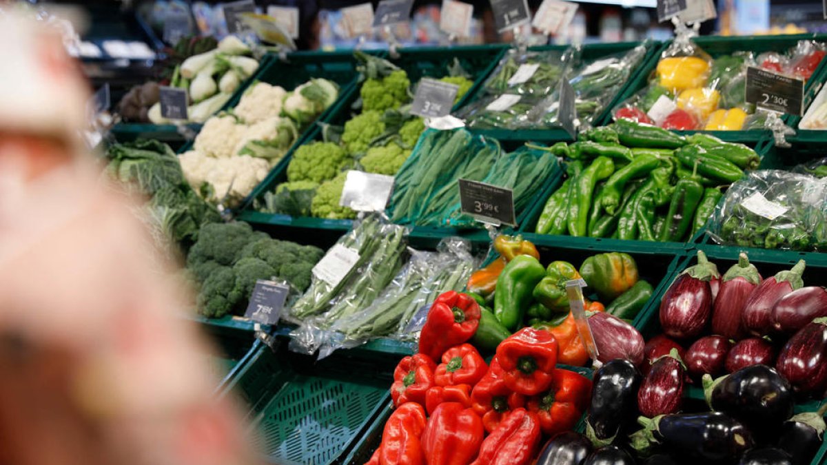 Verdures al supermercat.