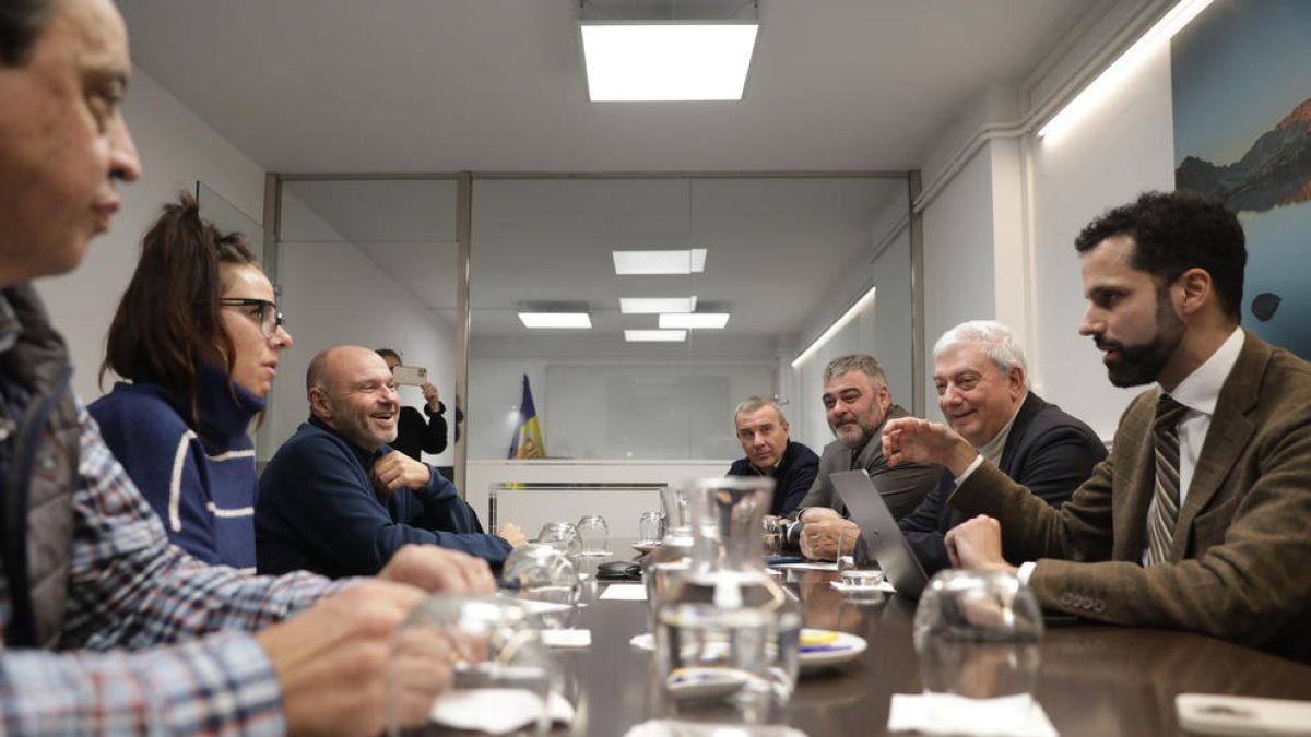 Carla Guinot, representant del SEP, en la reunió ahir amb la CEA on es va trencar la negociació