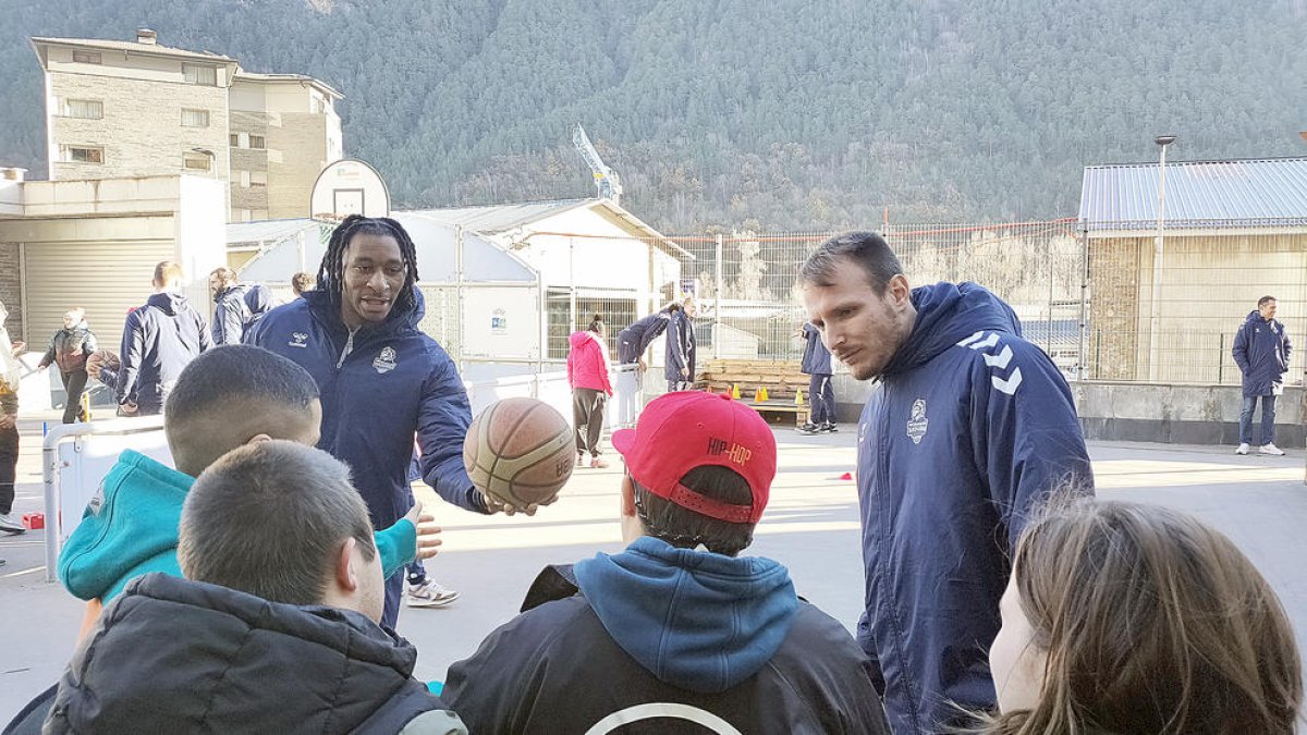 Un instant de la visita.