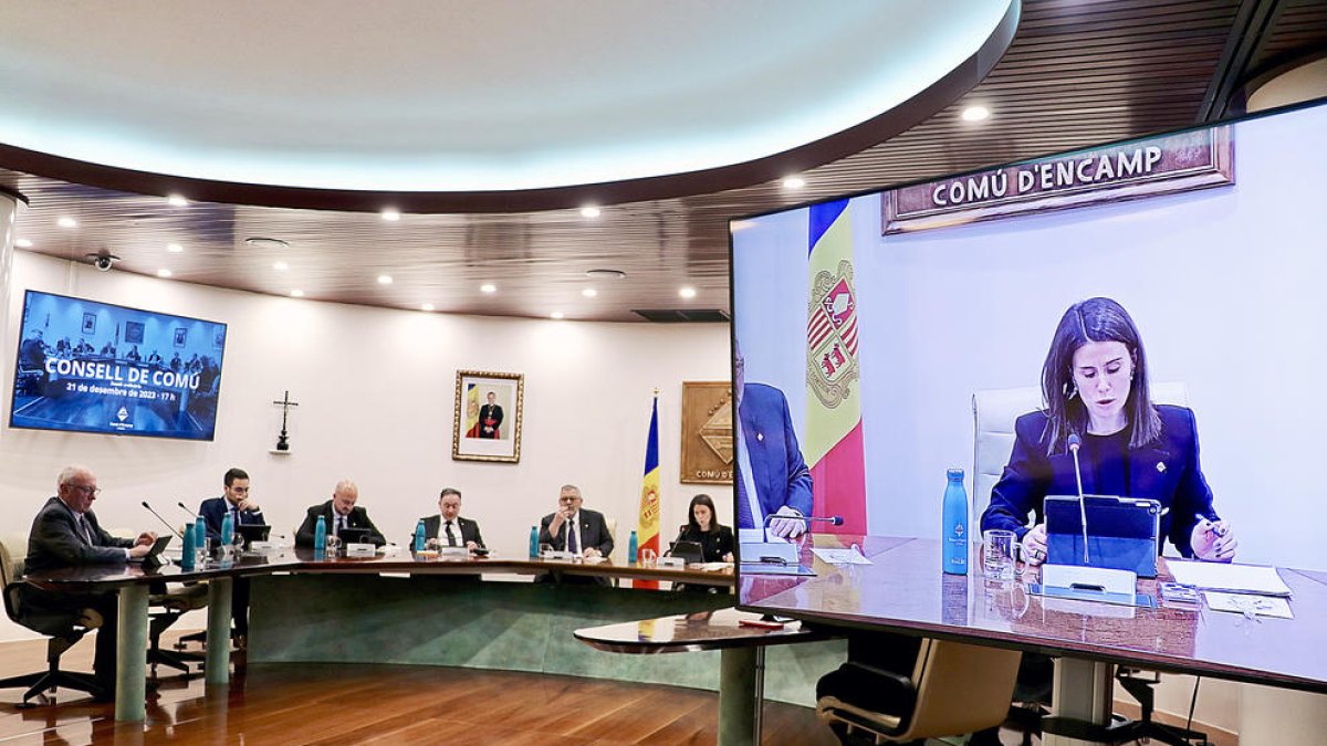 Sessió de consell de comú d'ahir.